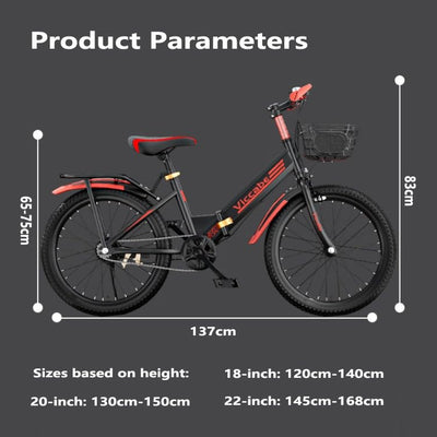 Zusammenklappbare Mountainbikes Für Ältere Kinder, Neue 20-Zoll-Fahrräder Für Jungen Und Mädchen, Fahrrad Mit Rahmen Aus Kohlenstoffstahl, Verstellbarer Lenker Und Sitzhöhe Sky Blue,22"