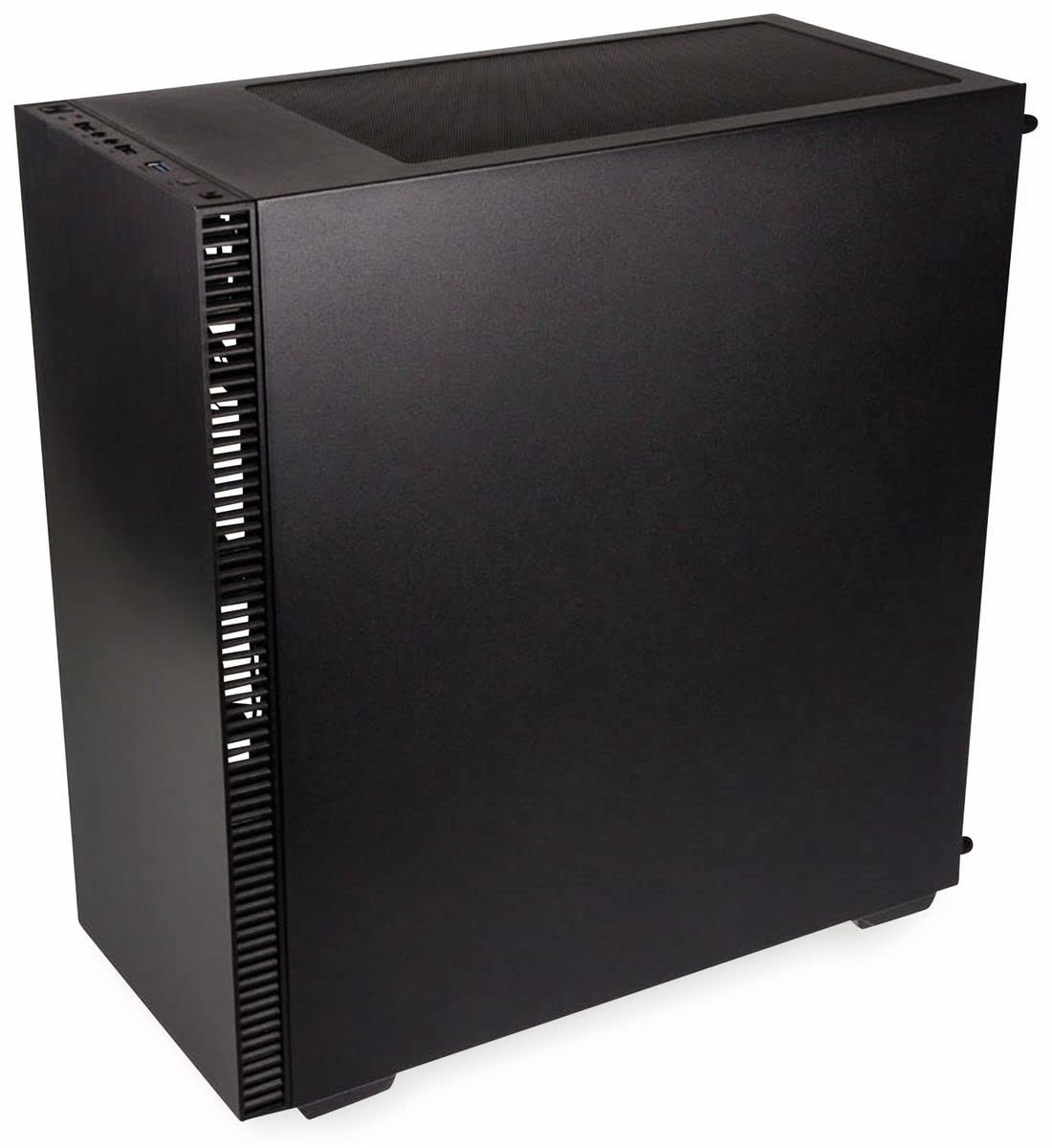 Kolink Stronghold Midi-Tower Mini-ITX bis E-ATX, PC Hülle mit Seitenfenster, Tempered Glass Computergehäuse, PC Case Computer Gehäuse mit lüfter, Schwarz