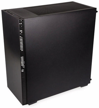 Kolink Stronghold Midi-Tower Mini-ITX bis E-ATX, PC Hülle mit Seitenfenster, Tempered Glass Computergehäuse, PC Case Computer Gehäuse mit lüfter, Schwarz