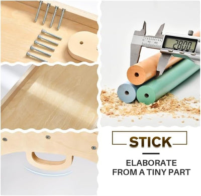 BlueWood 7-in-1 Montessori Kletterdreieck mit Kletterbogen und Rutsche, Holzdreieck für Kleinkinder, Indoor Kletterspielzeug für Kleinkinder, klettergerüst Indoor ab 1 Jahr