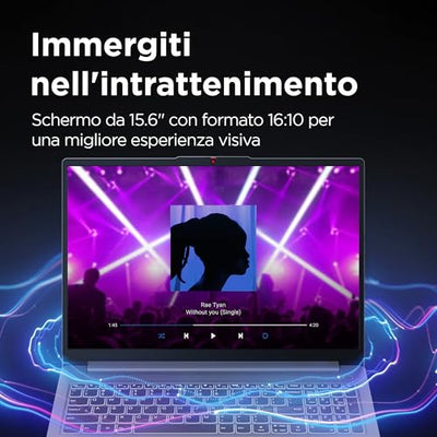 Lenovo IdeaPad Slim 3 Notebook 15,6 Zoll (39,6 cm) FHD (1920 x 1080), Intel Core i7-13620H, RAM 16 GB, 512 GB SSD, WiFi 6, Windows 11 - Arctic Grey, exklusiv von Amazon, Portugiesisch QWERTY