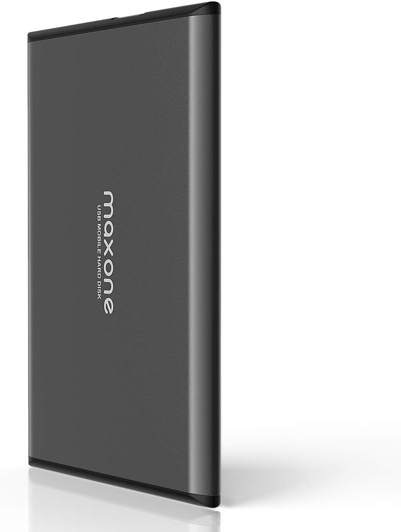 Maxone Externe Festplatte tragbare 500GB-2,5Zoll USB 3.0 Backups HDD Tragbare für TV,PC,Mac,MacBook, Chromebook, Wii u, Laptop,Desktop,Windows (500GB,Grey)