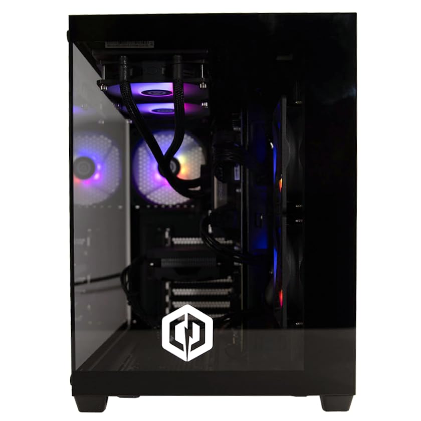 CYBERPOWERPC Luxe PC Gaming-PC - Intel i7-12700KF, Nvidia RTX 4070 Super 12GB, 32GB RAM, 1TB NVMe SSD, 650W PSU, Wasserkühlung, Windows 11, Ark RGB
