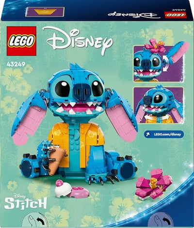 LEGO | Disney Stitch Figur – Modellbau mit Eistüte und dekorativer Blume – Kreatives Spielzeug zu Weihnachten – Geschenk für Kinder und Fans des Films Lilo & Stitch ab 9 Jahren – 43249