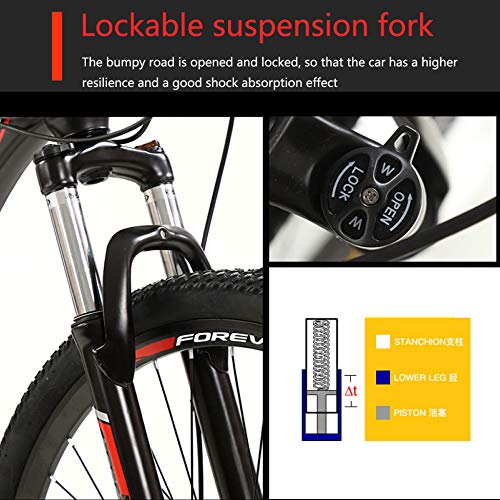Herren-Mountainbikes, Hardtail-Mountainbike aus kohlenstoffhaltigem Stahl, Mountainbike mit verstellbarem Sitz mit Vorderradaufhängung, D-26 Zoll, 21 Geschwindigkeiten