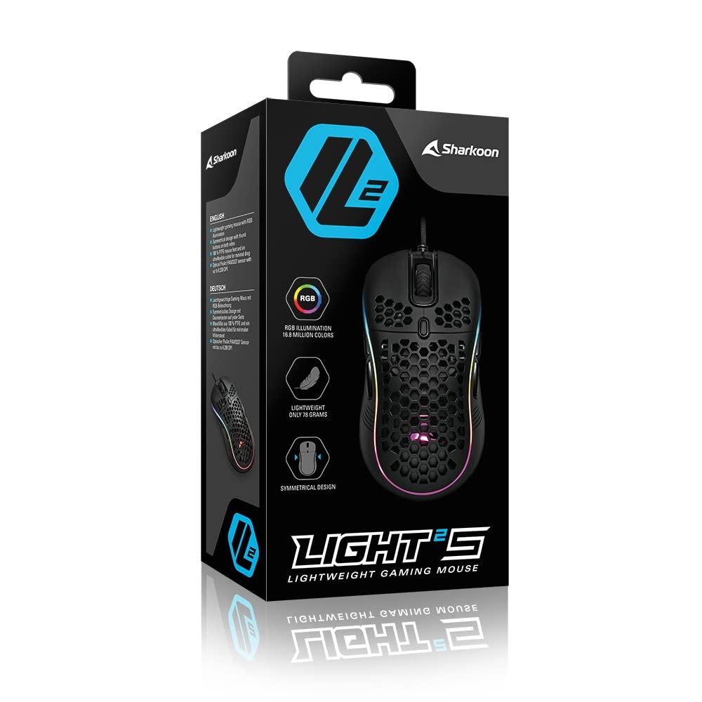 Sharkoon Light² S, RGB Gaming Maus