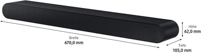 Samsung HW-S66GD 3.1-Kanal All-in-one Soundbar für TV-Geräte, Bluetooth-Lautsprecher mit kabellosem Dolby Atmos 5.0 / DTS Virtual:X, Q-Symphony, Adaptive Sound Lite [2024]