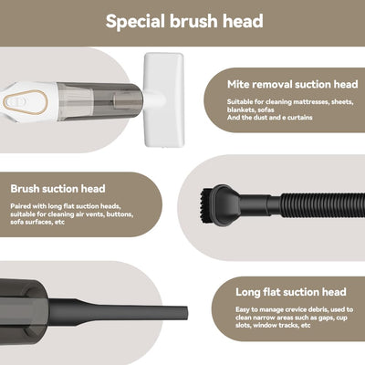 Kidmis Kabelloser Staubsauger Testsieger, Akku Staubsauger, Integrierter Kabelloser Handstaubsauger zum Saugen und Wischen Beutelloser Akkusauger für Teppich Hartböden und Auto (#A)