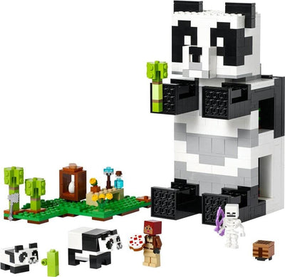 LEGO 21245 Minecraft Das Pandahaus Set, bewegliches Panda-Spielzeug-Haus mit Tier-Figuren und Skelett, Spielzeug für Jungen und Mädchen ab 8 Jahren