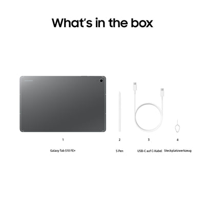 Samsung Galaxy S10 FE+ AI-Tablet, Android Tablet, 256 GB Speicher, 12 GB RAM, 33,28 cm/13,1" Display, Inkl. S Pen, Wi-Fi, Lange Akkulaufzeit, Gray, 36 Monate Herstellergarantie [Exklusiv auf Amazon]