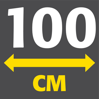 JUWEL Wäschetrockner Ruck Zuck 100 (Trockenlänge 6,6 m, Wandtrockner ausziehbar, Breite 100 cm, max. Belastbarkeit 20 kg) 40132, Silber