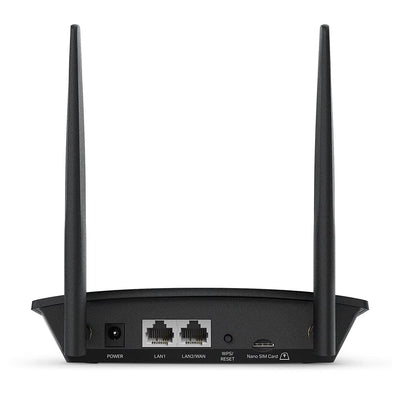 TP-Link 4G LTE Router 150 Mbit/s Wifi N 300 Mbit/s TL-MR100, 4G-Modem, 4G-Box, 2 x SMA für externe Antenne, 2 Ethernet-Ports, abnehmbare Antennen, kompatibel mit jedem Betreiber
