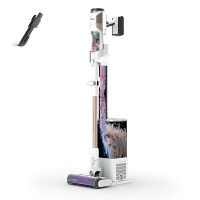 Shark Detect Clean & Empty Akku-Staubsauger, kraftvolle Saugkraft mit DirtDetect-Technologie, selbstleerender 2-l-Basisstation, 60 Min. Laufzeit, Anti Hair Wrap, Staub-Fugendüse, Weiß IW3612EU