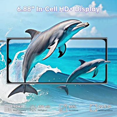 OUKITEL C61 Pro Smartphone Ohne Vertrag Android 15, 24GB+256GB/1TB Handy Ohne Vertrag, 6,88" HD+ Bildschirm Smartphone 5150mAh, 13MP+5MP, Dual SIM 4G Simlockfreie Handys, NFC/Fingerabdruck/Face ID/OTG