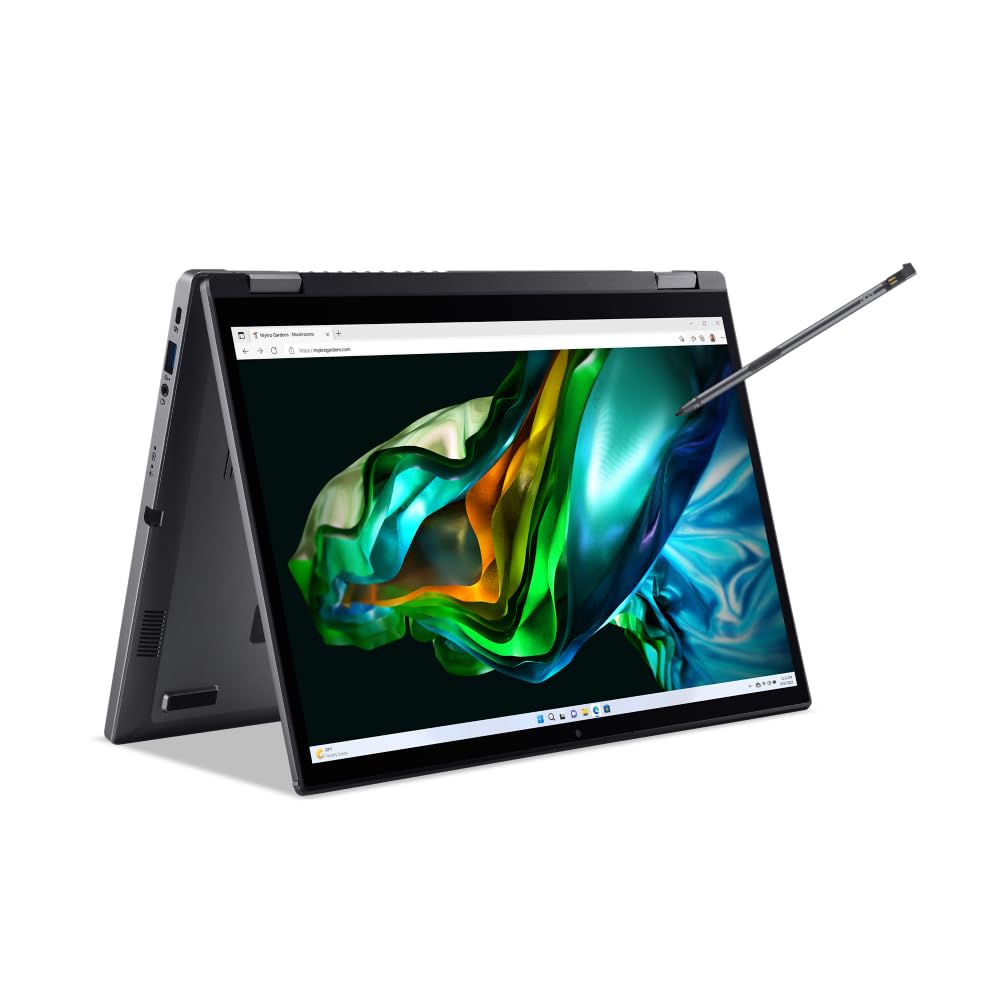 Acer Aspire Spin 14 2-in-1 Convertible Laptop, 14" WUXGA Touchscreen (1920 x 1200), Intel Core i7-150U, 32GB RAM, 1TB SSD, Intel Iris Xe Graphics, Windows 11 Home, Gray, incl Stylus Pen