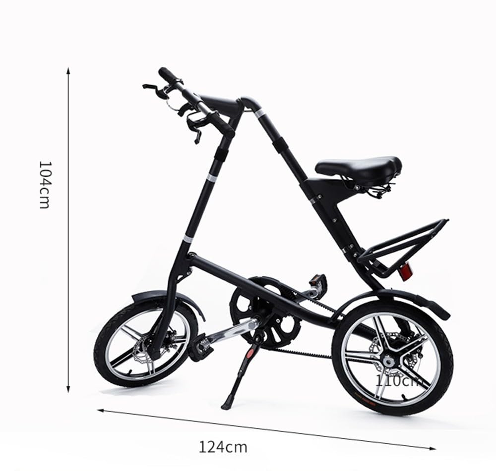 Kcolic Ultraleichtes Mini Faltrad, 16-Zoll Fahrrad, Tragbares Outdoor U Bahn Transportfahrzeug, Faltbares Fahrrad Für Männer Und Frauen B,16inch