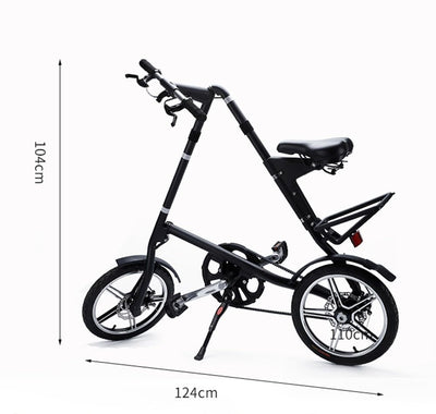 Kcolic Ultraleichtes Mini Faltrad, 16-Zoll Fahrrad, Tragbares Outdoor U Bahn Transportfahrzeug, Faltbares Fahrrad Für Männer Und Frauen B,16inch