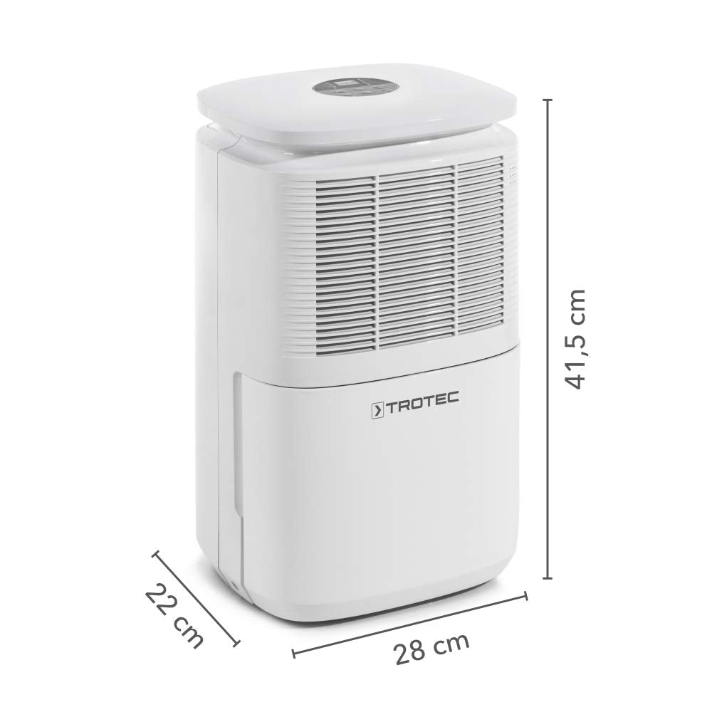 TROTEC Raumentfeuchter elektrisch TTK 30 E – Leistung 12 L/Tag – Fläche 15 m² / 37 m³ – Entfeuchtungsgerät mit Autoabschaltung