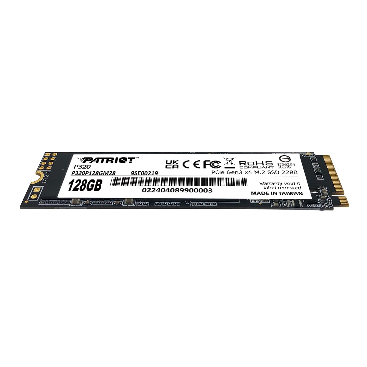 Patriot P320 128GB Interne SSD - NVMe PCIe Gen 3x4 - M.2 2280 - Solid State Drive - P320P128GM28