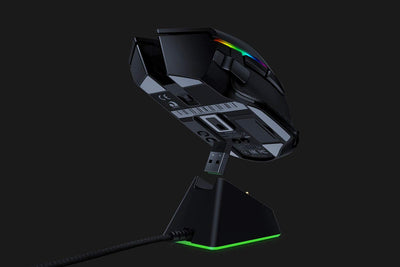Razer Basilisk Ultimate - Kabellose Gaming Maus mit 11 programmierbaren Tasten (Wireless HyperSpeed Technologie, optischer Fokus+ Sensor + Switches, Chroma RGB Beleuchtung) mit Ladestation