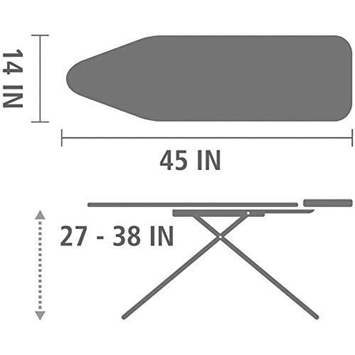 Vileda Express Rapid Bügelbrettbezug für Dampfbügelstation, metallisierte und wärmereflektierende Oberfläche für schnelleres Bügeln, Bügelbretter von 30-45cm x 110-130cm, Farbe Silber-Grau Metallic