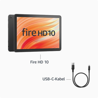 Fire HD 10-Tablet 2023 (Neueste Generation), für Entspannung optimiert, brillantes 10,1-Zoll-Full-HD-Display, Octa-Core-Prozessor, 3 GB RAM, bis zu 13h Akkulaufzeit, 32 GB, schwarz, mit Werbung