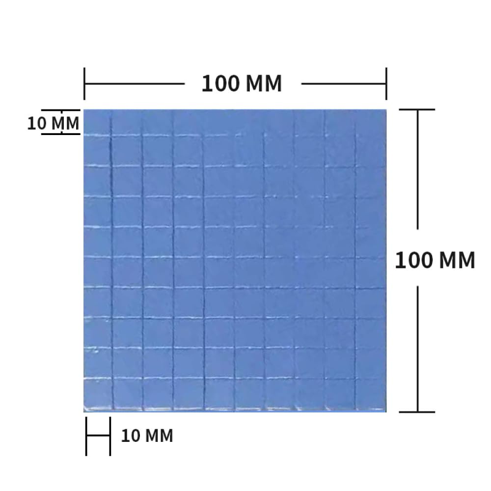 Thermal Pad, 3 Pcs Wärmeleitende Silikonpads, 100x100mm, 0.5mm, 1mm, 1.5mm, Silikon Thermal Pad Für CPU, Wärmeleitend Silikon Pad Für CPU, Wärmeleitfähige Silikonkissen, Wiederverwendbar Thermal Pad
