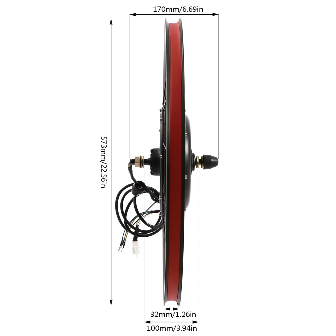 GramStudio 26 Zoll Ebike Umbausatz, 48V 1000W E-Bike Vorderrad Umbausatz Kit, Electric Bicycle Nachrüstsatz, 440RPM, 55km/h, 45N. M, Brushless Motor (Reifen Nicht Enthalten)