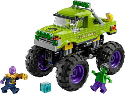 LEGO ǀ Marvel Hulk-Truck vs. Thanos - Superhelden-Bauspielzeug - Avengers-Fahrzeug und Minifiguren - Monstertruck für Mega-Spaß - Geschenk für Jungen und Mädchen ab 7 Jahren - 76312