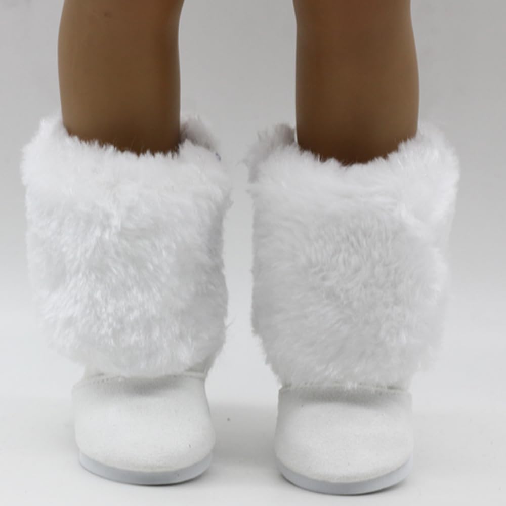 10 Paar 18 Zoll Puppenschuhe, BOSOIRSOU 7cm Stiefel Tanzschuhe Sandalen Freizeitschuhe Segeltuchschuhe Fit für 45cm American Girl Puppe Zubehör