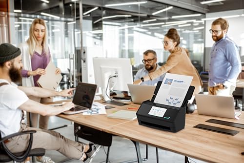 ScanSnap iX2500 Schwarz – Ultraschneller Duplex-Scanner mit 45 S./Min., 100-Blatt-ADF, 600 DPI, 5″ Touchscreen, WLAN/Bluetooth/USB-Konnektivität