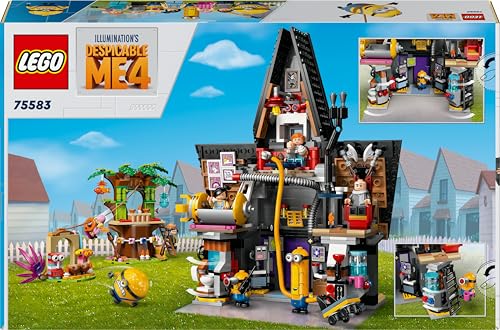 LEGO Ich – Einfach unverbesserlich 4 Familienvilla von Gru und den Minions, Film-Spielset zu Ich – Einfach unverbesserlich 4, Kinderspielzeug, Geschenk für Jungen und Mädchen ab 8 Jahren 75583