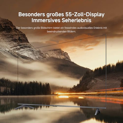 Xiaomi F Pro, 55 Zoll (140 cm), 4K UHD QLED, Smart TV, Fire TV, Triple Tuner DVB-C/S/S2/T/T2, HDR10+, Game Boost mode 120Hz, MEMC, Sprachsteuerung mit Alexa, 2GB+32GB, Kompatibel mit Apple AirPlay