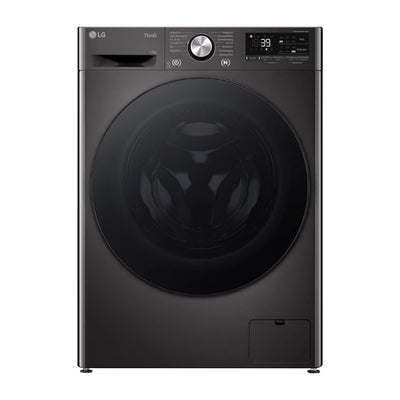 LG W4WR7096YB, Klasse D, Frontlader-Waschtrockner 9 - 6 kg, 62 x 60 x 85 cm, Wi-Fi, AI Direct Drive, Tiefenreinigung mit Dampf, TurboWash 360, Große Kapazität, Außentür aus gehärtetem Glas, Weiß