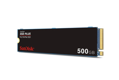 SanDisk SSD PLUS M.2 NVMe SSD 500 GB (M.2 2280, PCIe Gen 3.0, einfache Installation, Western Digital Dashboard, 3 Jahre Garantie)