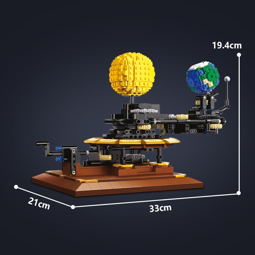 CaDA Klemmbaustein C71004W Technik Sonnensystem Set, 865 Teile Master Bausteine, in luxuriöser Originalverpackung