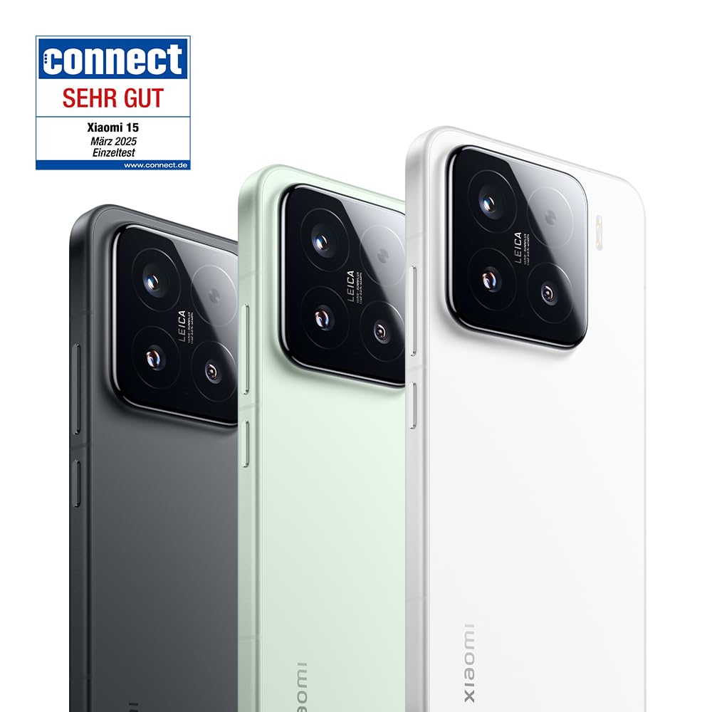 Xiaomi 15 Smartphone, 12+512GB, Weiß, Handy ohne Vertrag, 50MP Leica Kamera, 120Hz WQHD+ AMOLED Display, Snapdragon 8 Elite, 5240mAh, 90W HyperCharge, Xiaomi Hyper AI, Dual-SIM