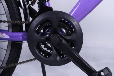 Talson 26 Zoll Mädchenfahrrad 21-Gang Shimano Schaltung mit Beleuchtung nach STVO Lila Doppelrahmen
