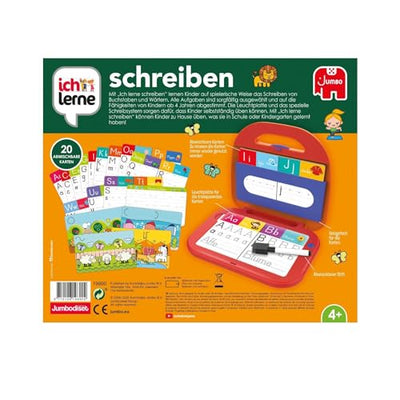 Jumbo 19890 ich lerne schreiben Lernspiel, für Kinder, ab 4 Jahren, Mehrfarbig
