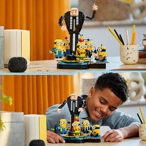 LEGO Ich – Einfach unverbesserlich 4 Gru und die Minions Steinen, tanzende Spielzeug-Filmfiguren zum Bauen, Spielen und Ausstellen, Geschenk für Jungen und Mädchen 75582