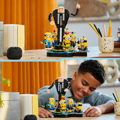 LEGO Ich – Einfach unverbesserlich 4 Gru und die Minions Steinen, tanzende Spielzeug-Filmfiguren zum Bauen, Spielen und Ausstellen, Geschenk für Jungen und Mädchen 75582