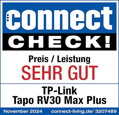 Tapo RV30 Max Plus Saugroboter mit Wischfunktion und automatischer Absaugstation, 5300Pa Ultra Starke Saugkraft, LiDAR+IMU Dual-Navigation, Alexa & Google Assistant Sprachsteuerung, APP