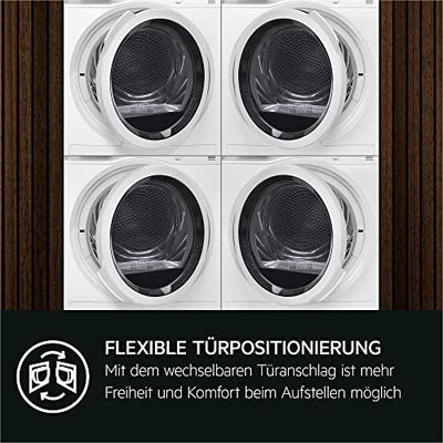 AEG Wärmepumpentrockner 8 kg – Serie 7000 SensiDry schonendes & energiesparendes Trockenverfahren – A++ – Mengenautomatik – Schontrommel – Knitterschutz – TR7T60580