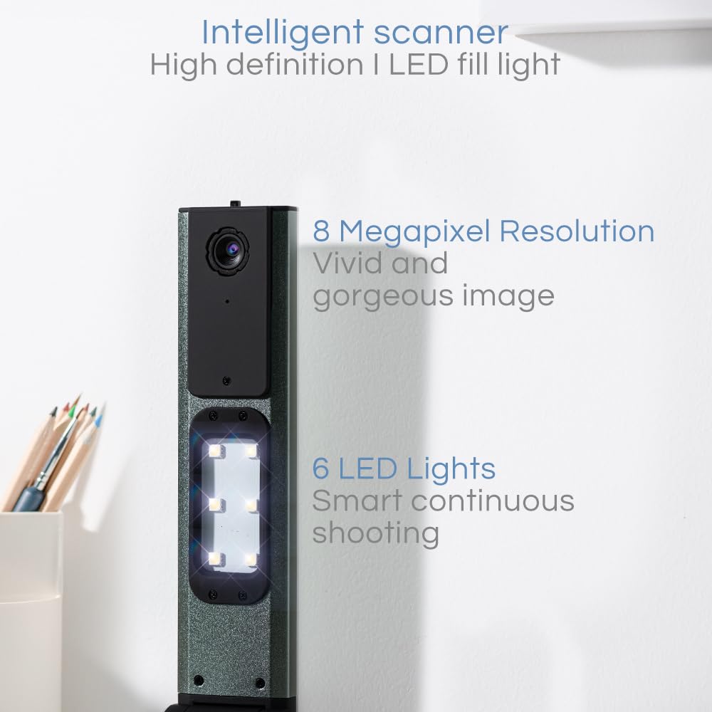 Savornest X1 tragbare Dokumentenkamera: 8MP tragbarer Scanner, HD, A4, mehrsprachig, OCR, USB, Doc Cam für Lehrer, Online-Unterricht und Studenten, Fernlernen, nur für Windows