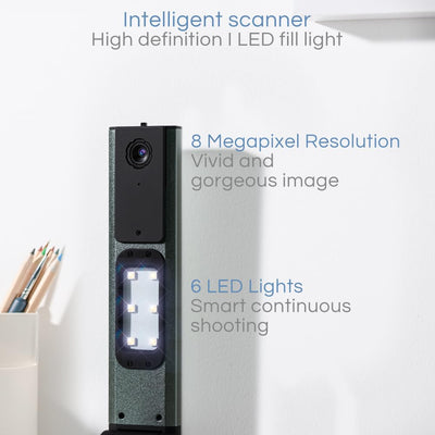 Savornest X1 tragbare Dokumentenkamera: 8MP tragbarer Scanner, HD, A4, mehrsprachig, OCR, USB, Doc Cam für Lehrer, Online-Unterricht und Studenten, Fernlernen, nur für Windows