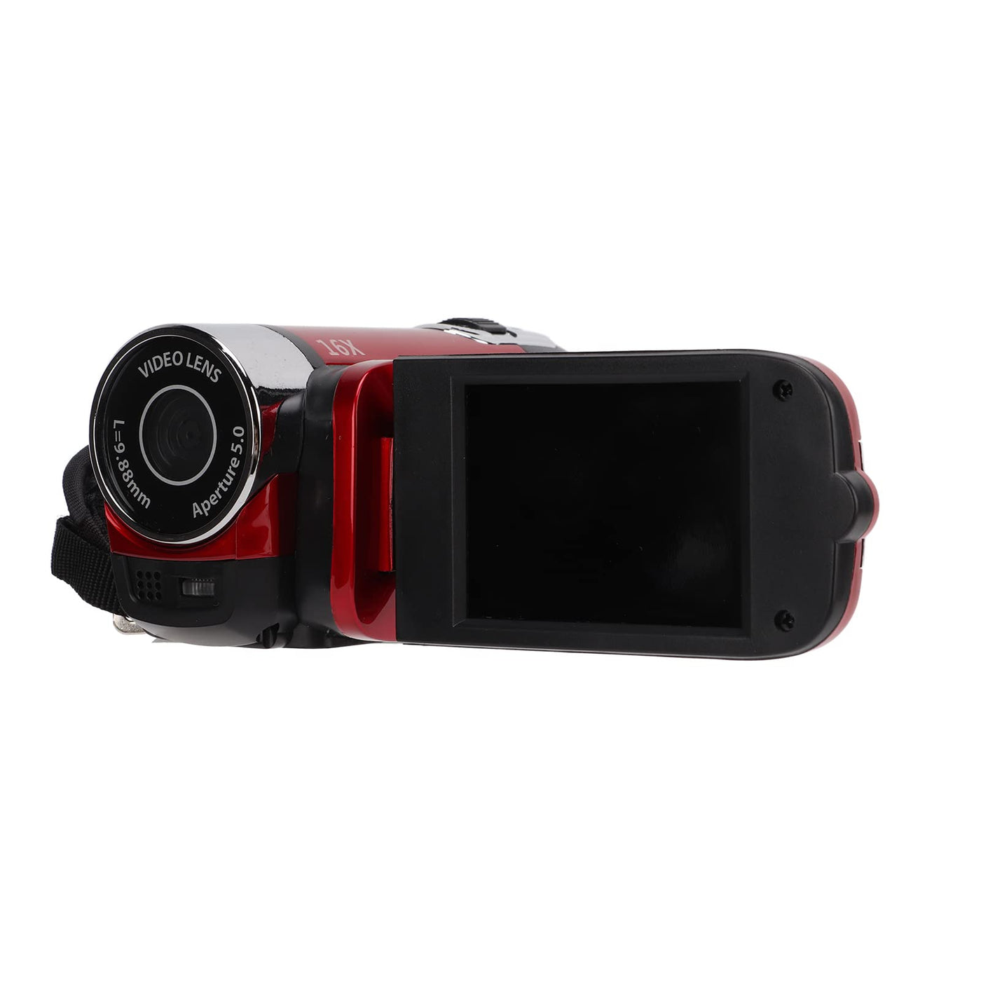 4K 48MP Digital Video Camera Camcorder, 16X Digitalzoom Kamera Video Recorder 2,7 Zoll 270° drehbarer Bildschirm Videokamera für Anfänger und (Rot)