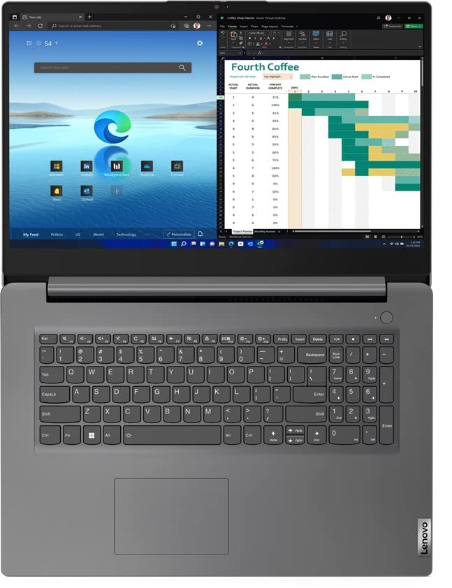 Lenovo 17,3 Zoll FullHD Notebook - Intel Core i3 1315U, 6 Kerne, 4.50 GHz, 16 GB DDR4, 512 GB SSD, Intel UHD, HDMI, Webcam, Bluetooth, USB-C + USB 3.0, WLAN, Windows 11 Prof. 64 Bit - 8041