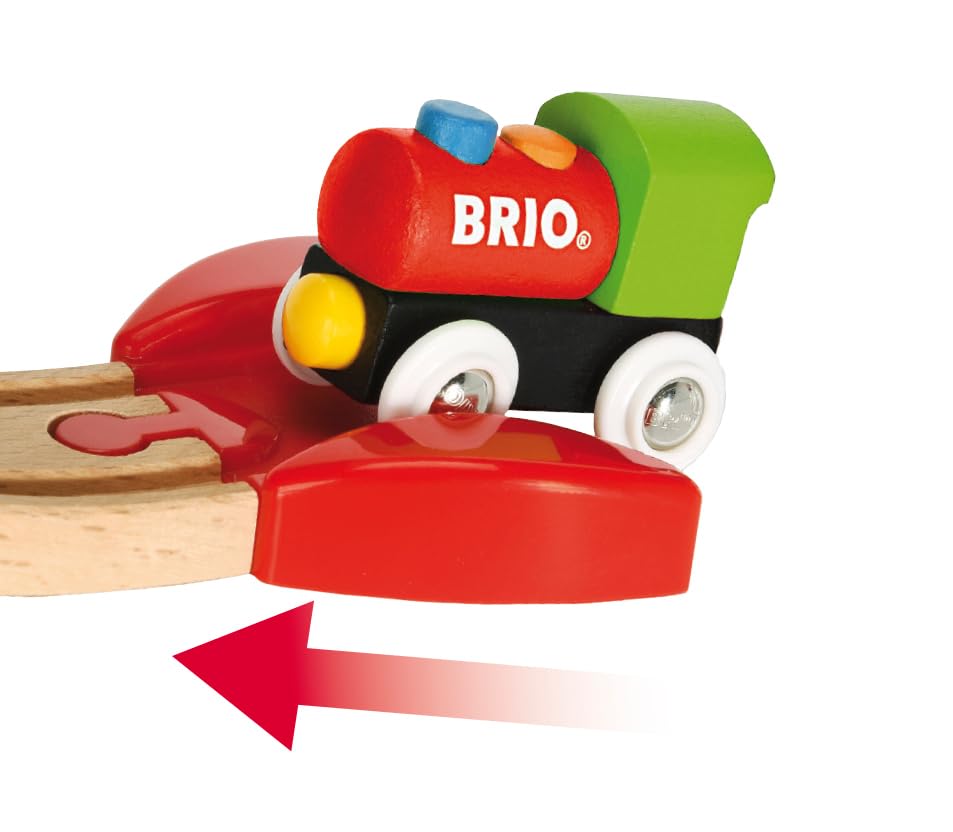 BRIO World 33727 Mein erstes Bahn Spiel Set - Zug mit Waggon, Schienen & Hängebrücke für Kleinkinder Einsteiger-Set empfohlen ab 18 Monaten