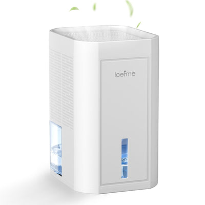 LOEFME 1000ml Mini-Luftentfeuchter, 7-farbige LED-Lichter, tragbarer und ultraleiser Luftentfeuchter elektrisch in Weiß, ideal für Schlafzimmer, Badezimmer, Kleiderschrank und Ankleidezimmer
