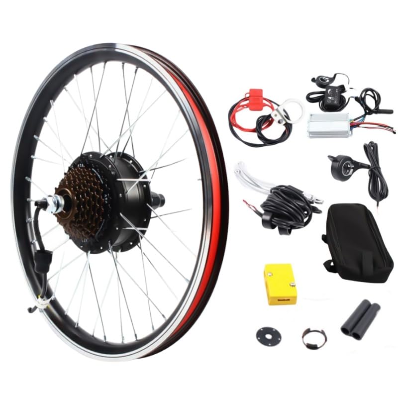 Taozhiyy E-Bike Umbausatz Hinterrad, 250W 36V 20 Zoll Elektrofahrräder Hinterrad Nabenmotor Umbausatz, Hinterradnabenmotor für V-Brake Scheibenbremse, Ebike Conversion Kit Brushless mit LCD Display